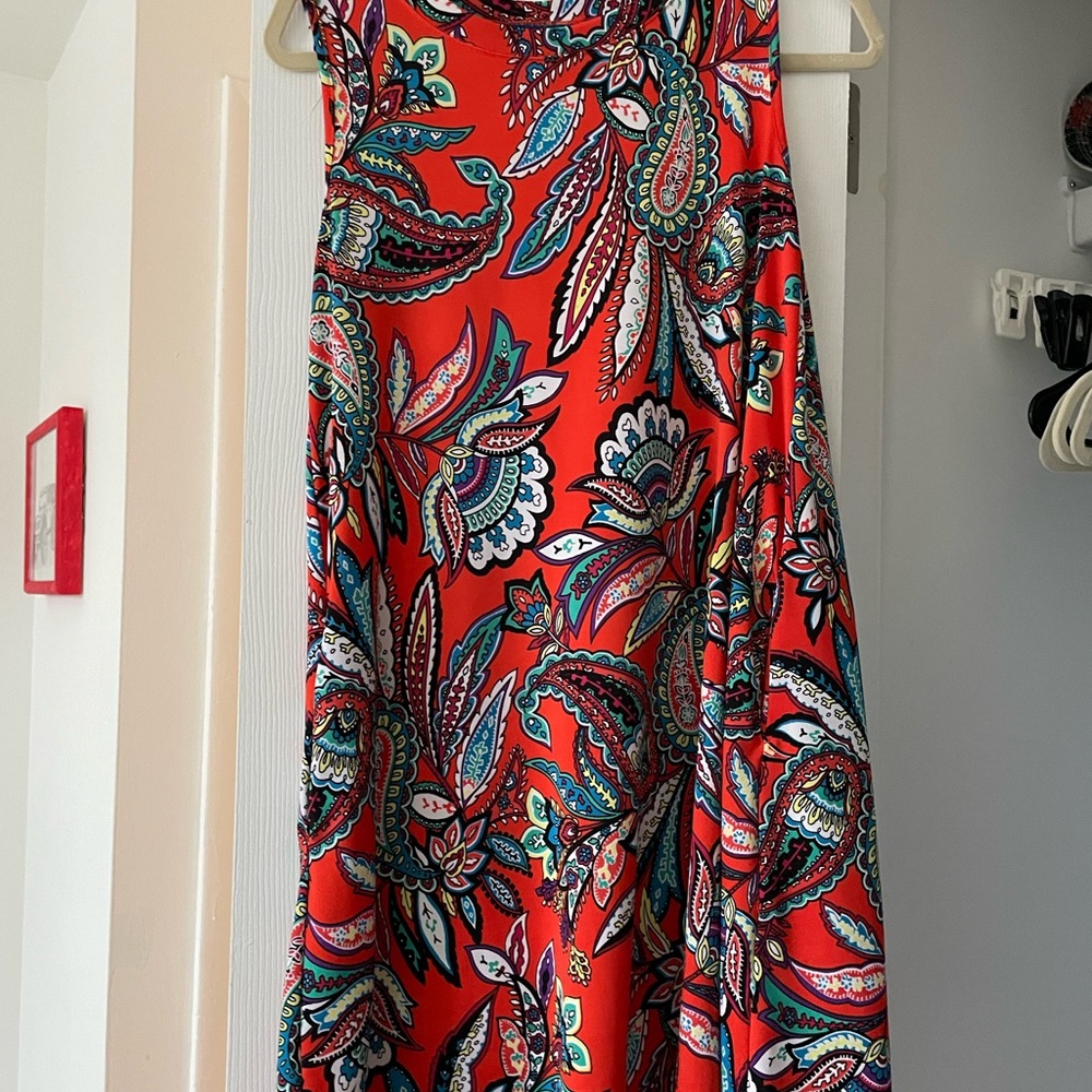 Orange patterned dress